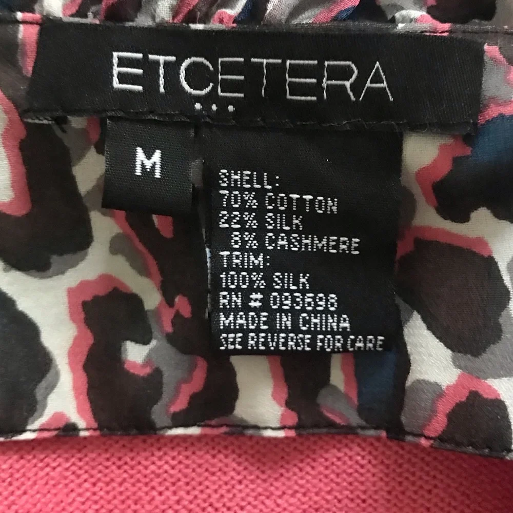 Etcetera Removable Ruffled Collar & Cuffs Pinklady Sweater